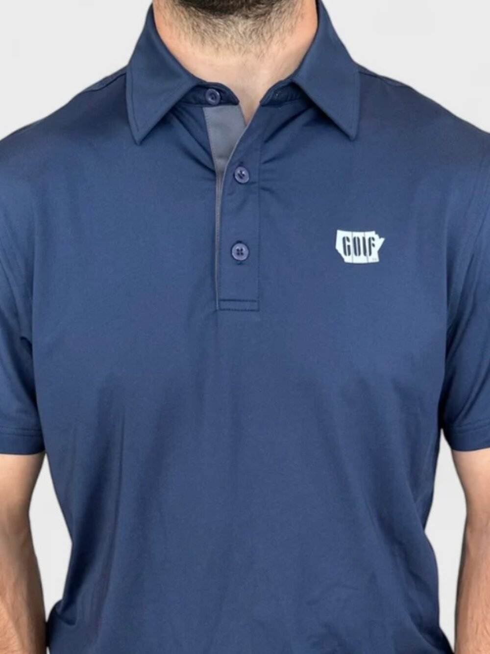 Prairie Golf Co. Mens Classic Polo Navy Blue - Size Large